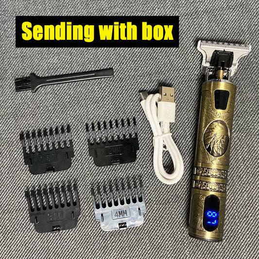 Electric Hair Clipper Oil head Electric hair Clipper LCD Display USB
