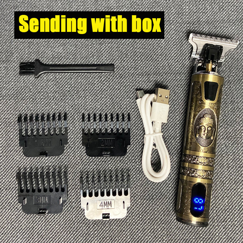 Electric Hair Clipper Oil head Electric hair Clipper LCD Display USB