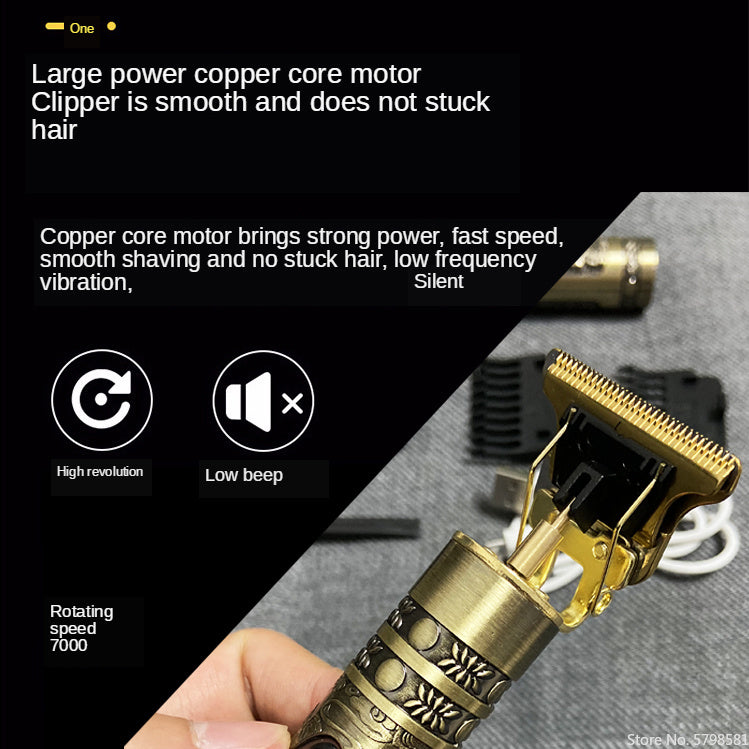 Electric Hair Clipper Oil head Electric hair Clipper LCD Display USB